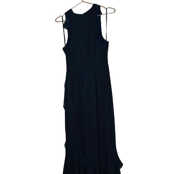 C/MEO COLLECTIVE Be About You Navy V-Neckline Long Gown Dress Size Medium - Picture 5 of 15